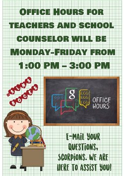 Office Hours/Horario de Oficina | San Luis Middle School